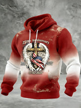 Men's Casual American 250th Anniversary Print Sweatshirt