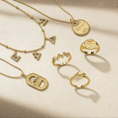 Personalized Highs And Lows Gold Coin Necklace
