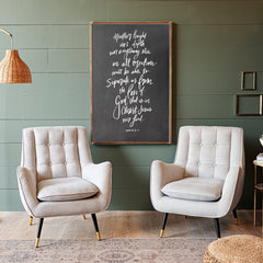 Neither Height Nor Depth Hand Lettered | Framed Wooden Art