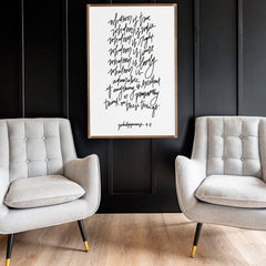 Whatever Is True Hand Lettered | Framed Wooden Art