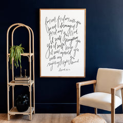 Fear Not For I Am With You Hand Lettered | Framed Wooden Art