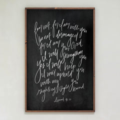 Fear Not For I Am With You Hand Lettered | Framed Wooden Art
