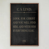 Look For Christ | Framed Wooden Art
