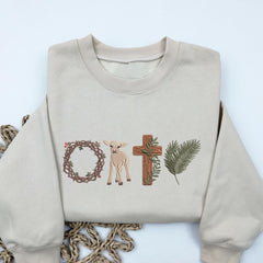 Embroidered He Is Risen Sweatshirt