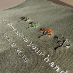 Embroidered My Times Are In Your Hands Sweatshirt