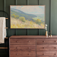 Sunny Hillside | Framed Wooden Art - Horizontal