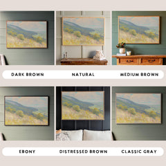 Sunny Hillside | Framed Wooden Art - Horizontal