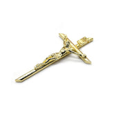 Gold Metal Crucifix Pendant – Christian Cross Necklace Charm
