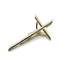 Gold Metal Crucifix Pendant – Christian Cross Necklace Charm