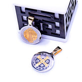 St. Benedict Medal Pendant Stainless Steel Round Religious Charm Necklace Jewelry Accessory