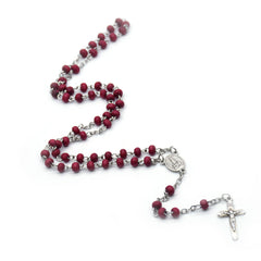 Fatima Rose Scented Rosary Necklace – 4×5mm Beads Set