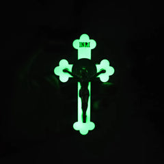 Glow-in-the-Dark Metal Crucifix – Luminous Christian Cross Pendant