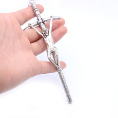 Vine Style Metal Cross Wall Hanging – Christian Decorative Crucifix Ornament