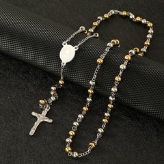 Stainless Steel Beads St. Benedict Crucifix Rosary