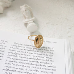 S925 Sterling Silver Miraculous Mary Bless Protection Ring