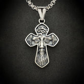 Jesus Cross Silver Handmade Christian Pendant Necklace