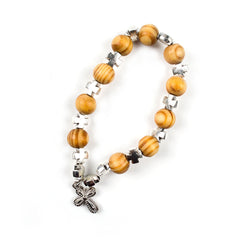 Blessings of Faith: Wooden Beads Prayer Christ Bracelet