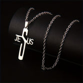 Jesus Christ Cross Chain Stainless Steel Necklace