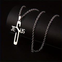 Jesus Christ Cross Chain Stainless Steel Necklace