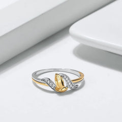 Praying Hands Gold & Silver Ring