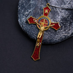 Classic Style Red/Blue Crafted Crucifix Big Size Pendant Necklace(5 color)