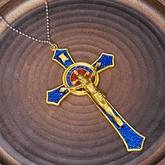 Classic Style Red/Blue Crafted Crucifix Big Size Pendant Necklace(5 color)