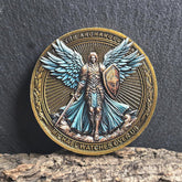 Classic Style the Archangel Michael Watch Over Us Protection Strengthen Connection Coin