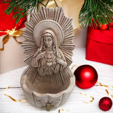Retro Sculptural Style Immaculate Heart of Mary Resin Storage Box