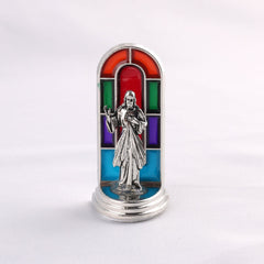 6pcs/set Church Stained Glass Style Saint Icon Divine Grace Statue Dekstop Ornament