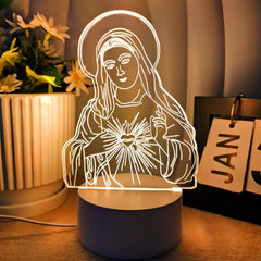 Faith-Filled Gift Holy Icons 3 Color Night Light: Keep Sacred Moments Nearby