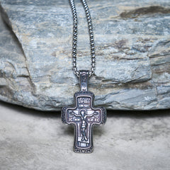 Vintage Titanium Steel Orthodox Crucifix Necklace Series: Multiple Styles of Faith and Devotion
