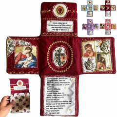 Handmade Embroidered Fabric Cross with Charms: A Rare Fusion of Craftsmanship and Faith