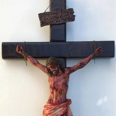 Realistic - Styled Crucifix Wall Sculpture: A Profound Symbol of Sacrifice