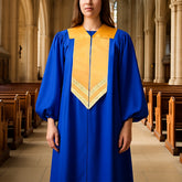 Classic Versatile 4-Color Clergy Robes with Golden V-Collar Design