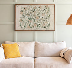 Vintage Textile | Framed Wooden Art - Horizontal