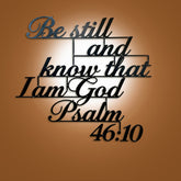 Classic Black Psalm 46:10 Metal Wall Decor