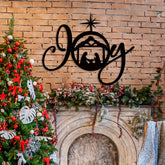 Holy Night Nativity Metal Wall Decor: Joy and Hope in His Light
