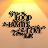 Bless the Food Before Us Metal Wall Decor: Perfect Dining Room Decor