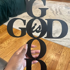 God Is Good Metal Wall Decor: Simple Yet Powerful Faith Sign