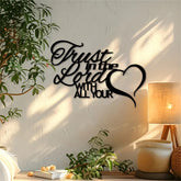 Trust in the Lord Heart Metal Wall Decor: Faithful Assurance for Spiritual Home