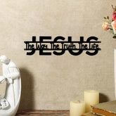 JESUS The Way Truth Life Metal Wall Decor: Faithful Guidance & Spiritual Truth