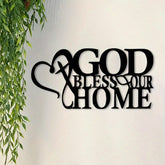 God Bless Our Home Metal Wall Decor: Divine Blessing & Family Faith