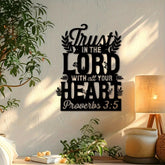 Trust in the Lord Proverbs Metal Wall Decor: Faithful Devotion & Wisdom