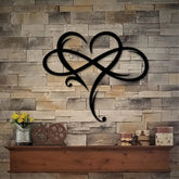 Heart & Faith Cross Metal Wall Decor: Spiritual Love & Enduring Devotion