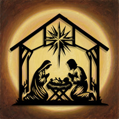 Nativity Star Metal Wall Decor: Daily Faith Reminder for Spaces