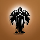 Winged Angel Metal Wall Decor: Quiet Reminder of Gentle Grace
