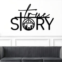 Sacred True Story Metal Wall Decor: Quiet Reminder of the Nativity Story