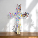4-Style Flourishing Cross Metal Wall Art: Growth & Grace in Every Branch