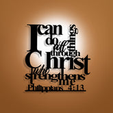 Philippians 4:13 I Can Do All Things Metal Wall Decor: Christ’s Strength for Your Walls