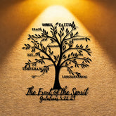 Fruit of the Spirit Tree Metal Wall Decor: Gentle Virtue for Home Spaces